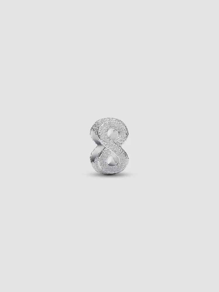 PANDORA Textured Infinity Symbol Mini Charm Sterling silver 794523C00