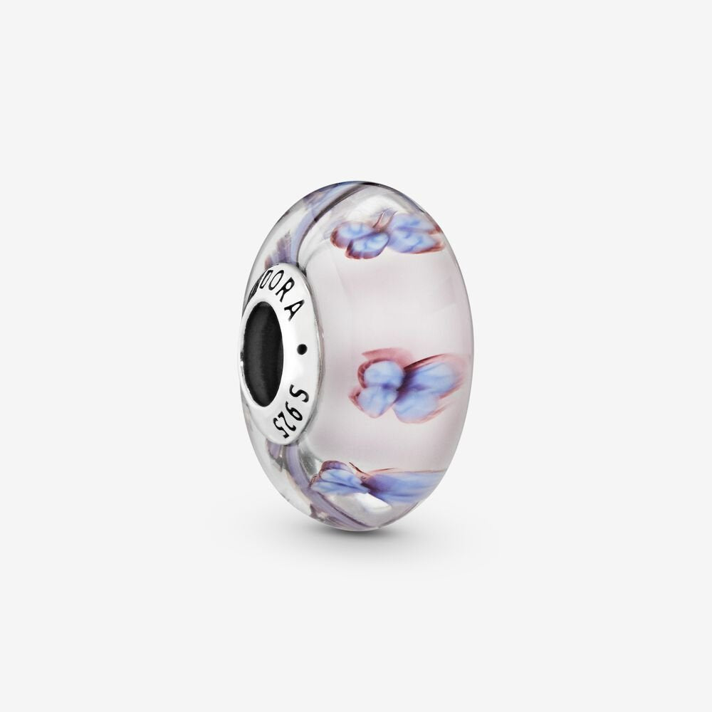 PANDORA Butterfly Pink Murano Charm 797893