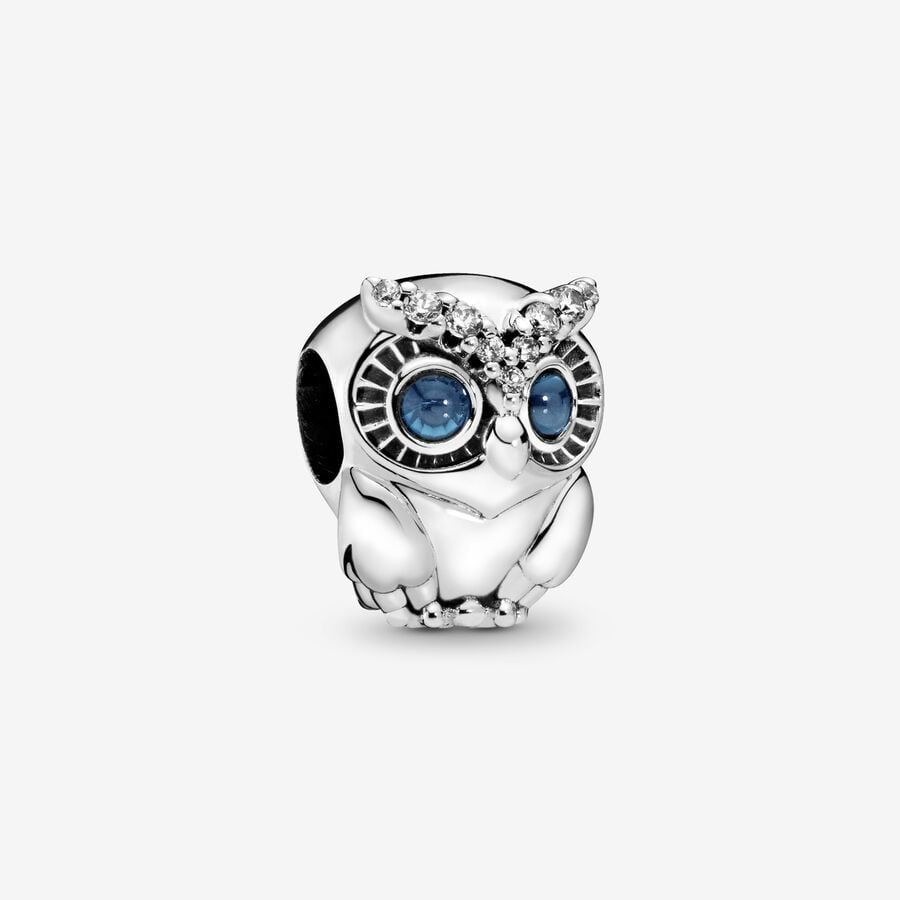PANDORA Sparkling Owl Charm 798397NBCB