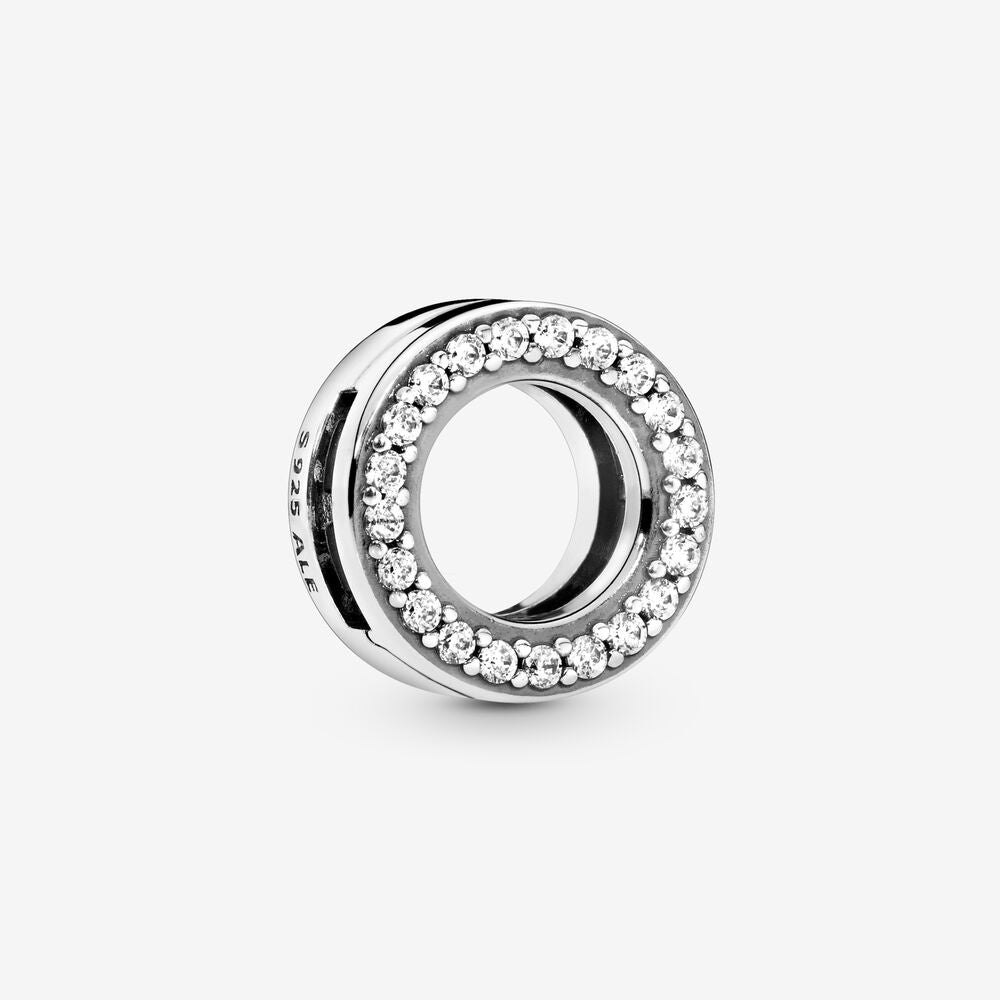 PANDORA Circle of Pave Clip Charm 798600C01