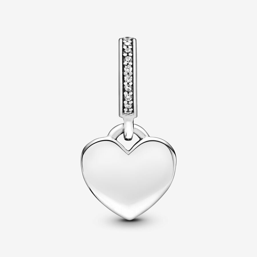PANDORA Engravable Heart Dangle Charm 798761C01