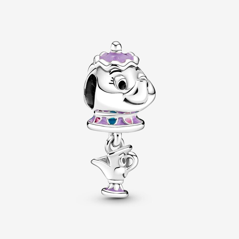 PANDORA Disney Mrs Potts & Chip Silver Charm 799015C01