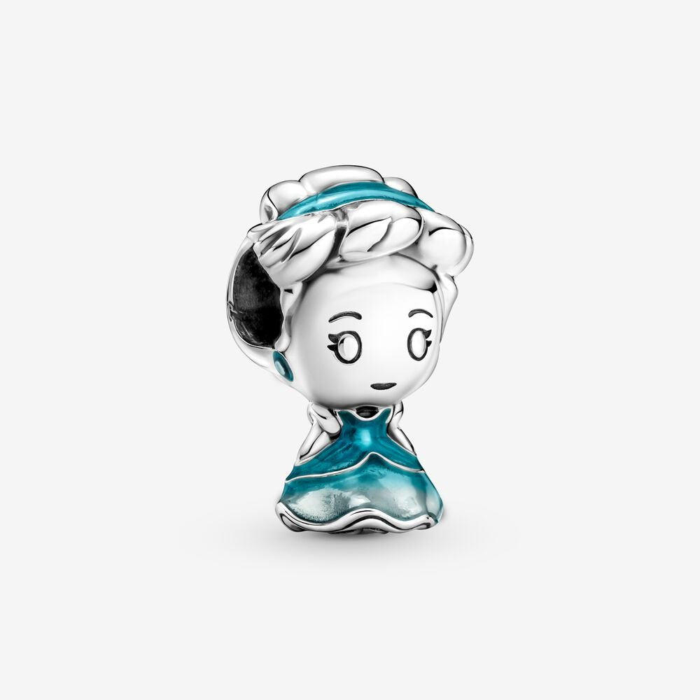 PANDORA Disney Cinderella Silver Charm Mosaic Blue 799509C01