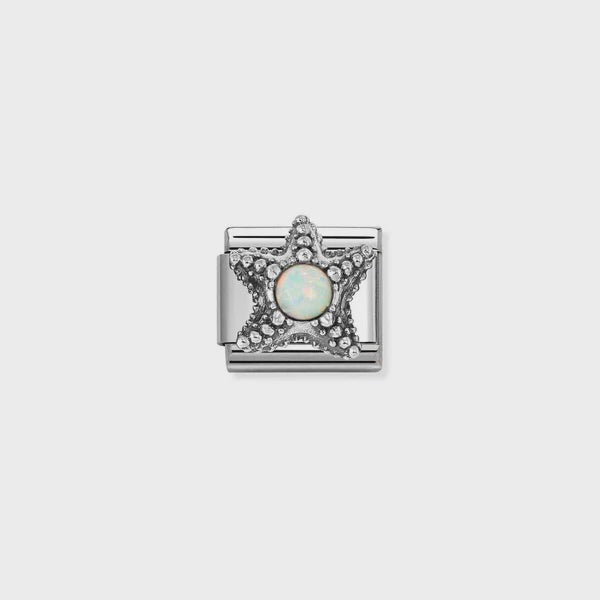 Nomination Silver White Opal Starfish Charm 330511-05