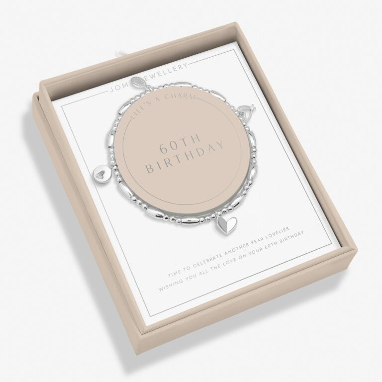 Joma Life's A Charm '60th Birthday' Bracelet In Silver Plating 8135