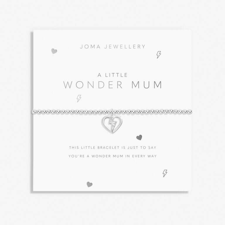 Joma A Little 'Wonder Mum' Bracelet In Silver Plating 8155