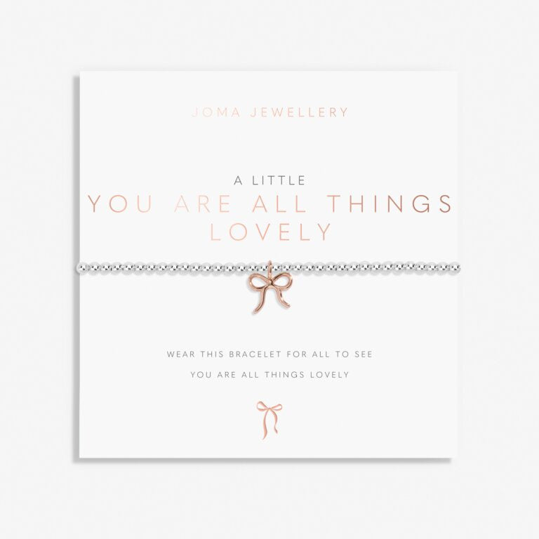 Joma A Little 'You Are All Things Lovely' Bracelet In Silver And Rose Gold Plating 8160