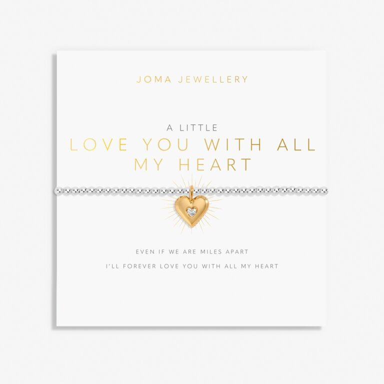 Joma A Little 'Love You With All My Heart' Bracelet In Silver Plating 8164