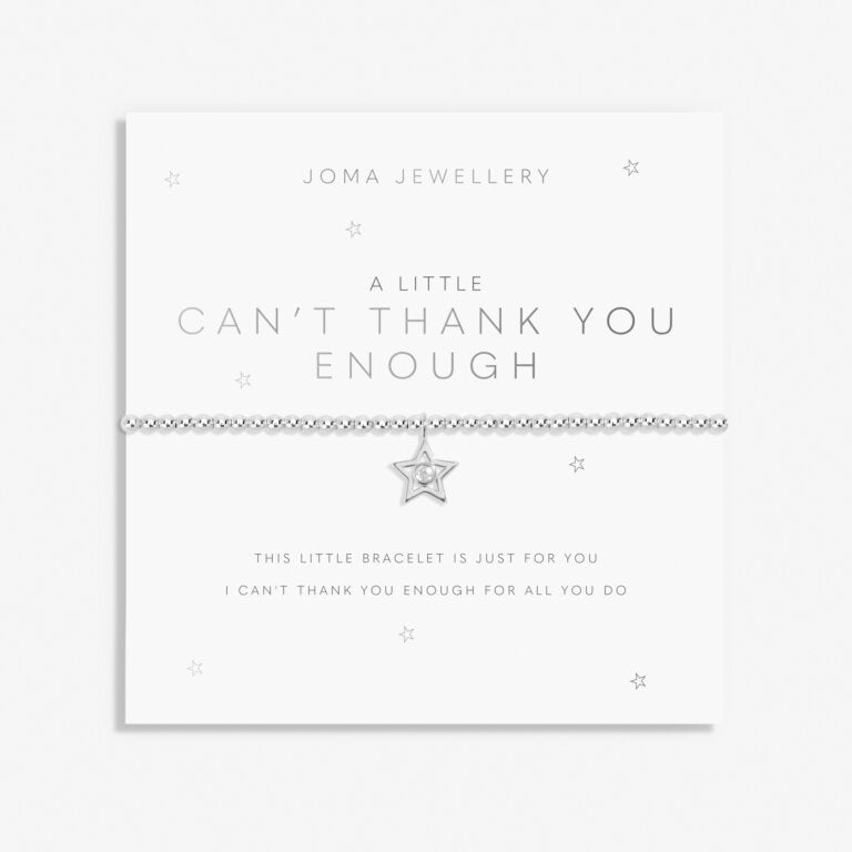 Joma A Little 'Can't Thank You Enough' Bracelet In Silver Plating 8169