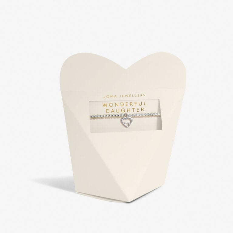 Joma From The Heart Gift Box 'Wonderful Daughter' Bracelet In Silver Plating 8177