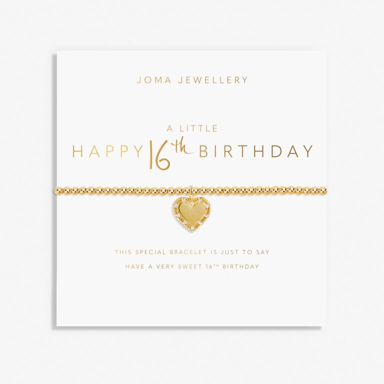 Joma A Little 'Happy 16th Birthday' Bracelet In Gold Plating 8217