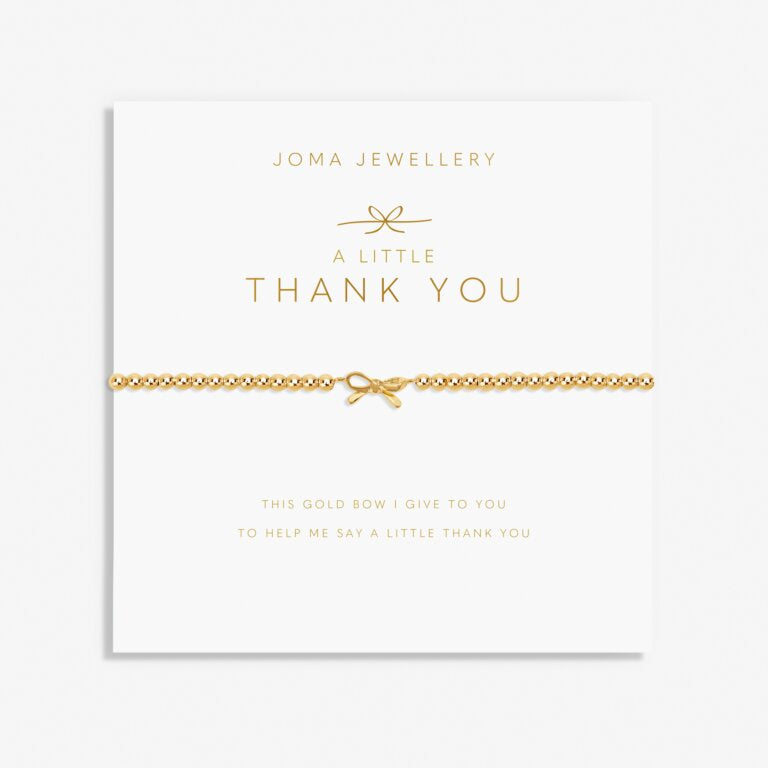 Joma A Little 'Thank You' Bracelet In Gold Plating 8223