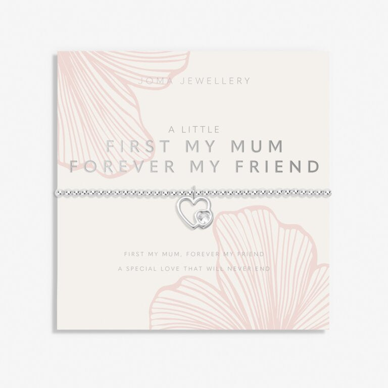 Joma Mother's Day A Little 'First My Mum Forever My Friend' Bracelet In Silver Plating 8508