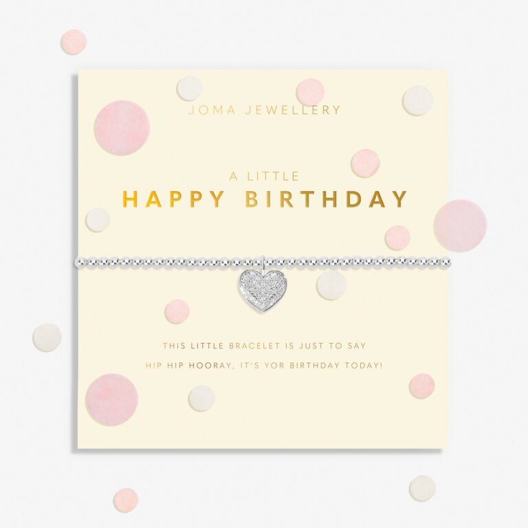 Joma Confetti A Little 'Happy Birthday' Bracelet In Silver Plating 8543