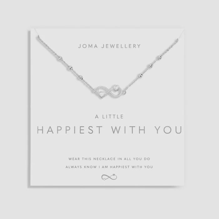 Joma A Little 'Happiest With You' Necklace in Silver Plating 8692