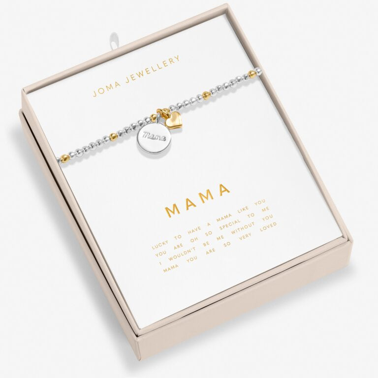 Joma So Loved 'Mama' Bracelet In Silver And Gold Plating 8701