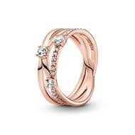 PANDORA Sparkling Triple Band Ring 189400C01