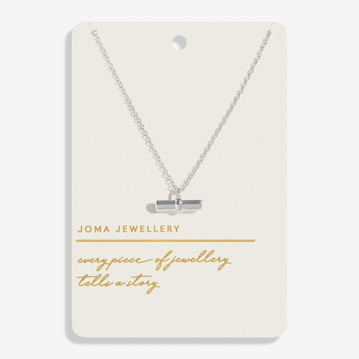 Joma Style Stories Heart T-Bar Necklace 9197