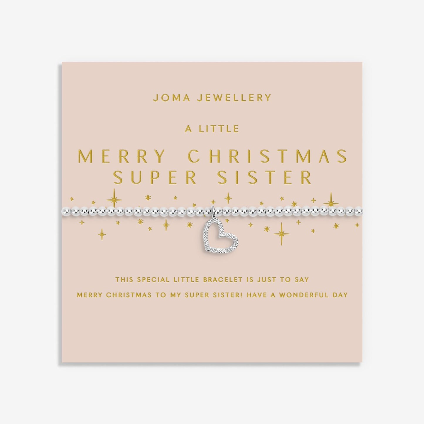 Joma Christmas A Little 'Merry Christmas Super Sister' Bracelet 9276