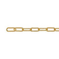 Perma Jewel gold filled patterned cable chain 2.5mm PJ-14201016-21cm