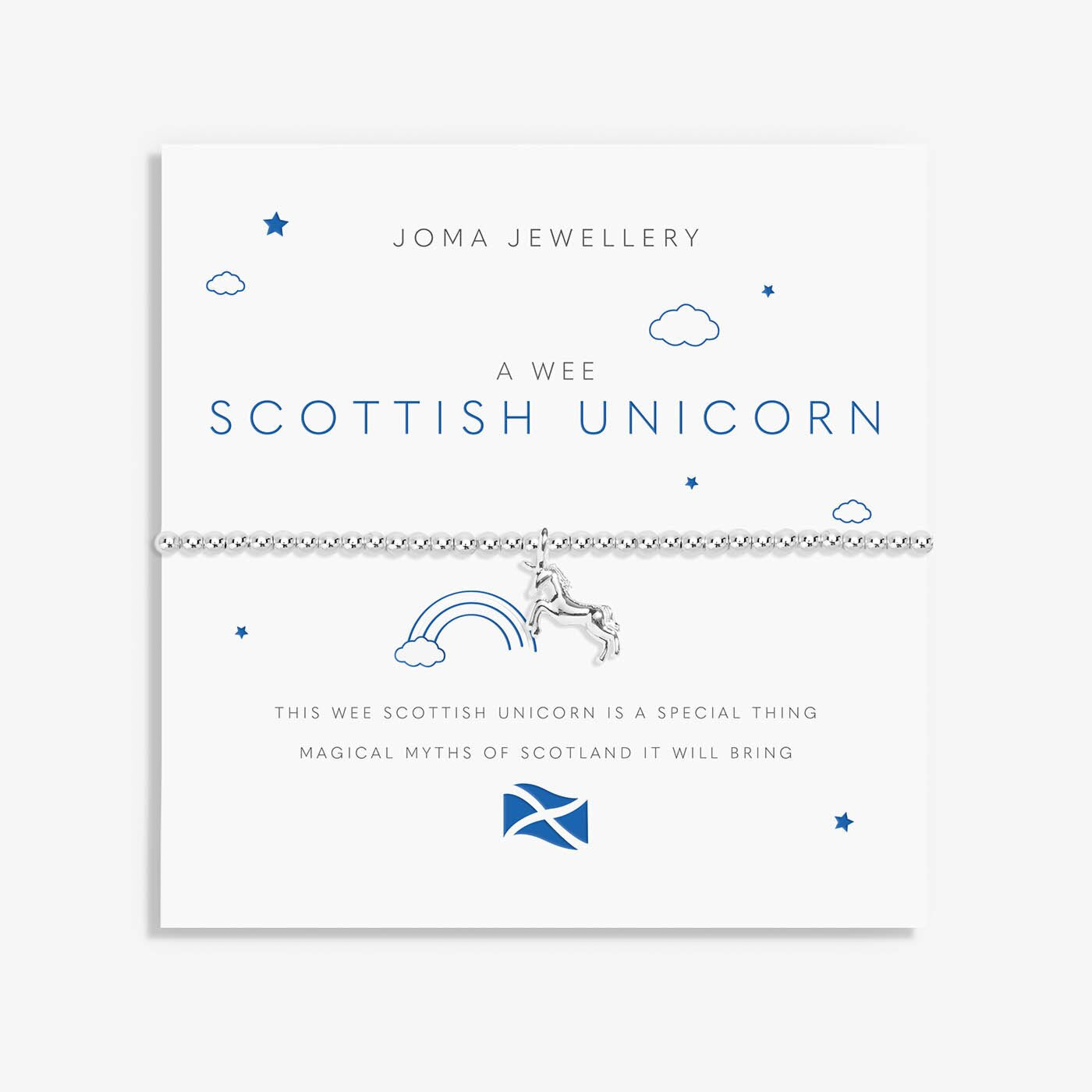 Joma A Wee 'Scottish Unicorn' Bracelet in Silver Plating 9420