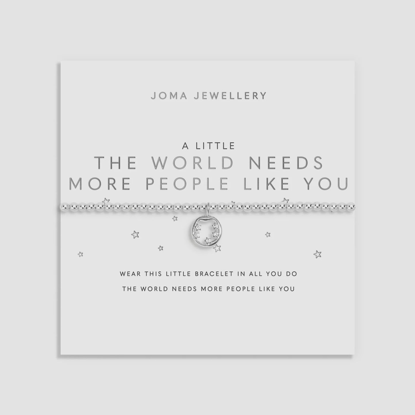 Joma A Little 'The World Needs More People Like You' Bracelet in Silver Plating 9502