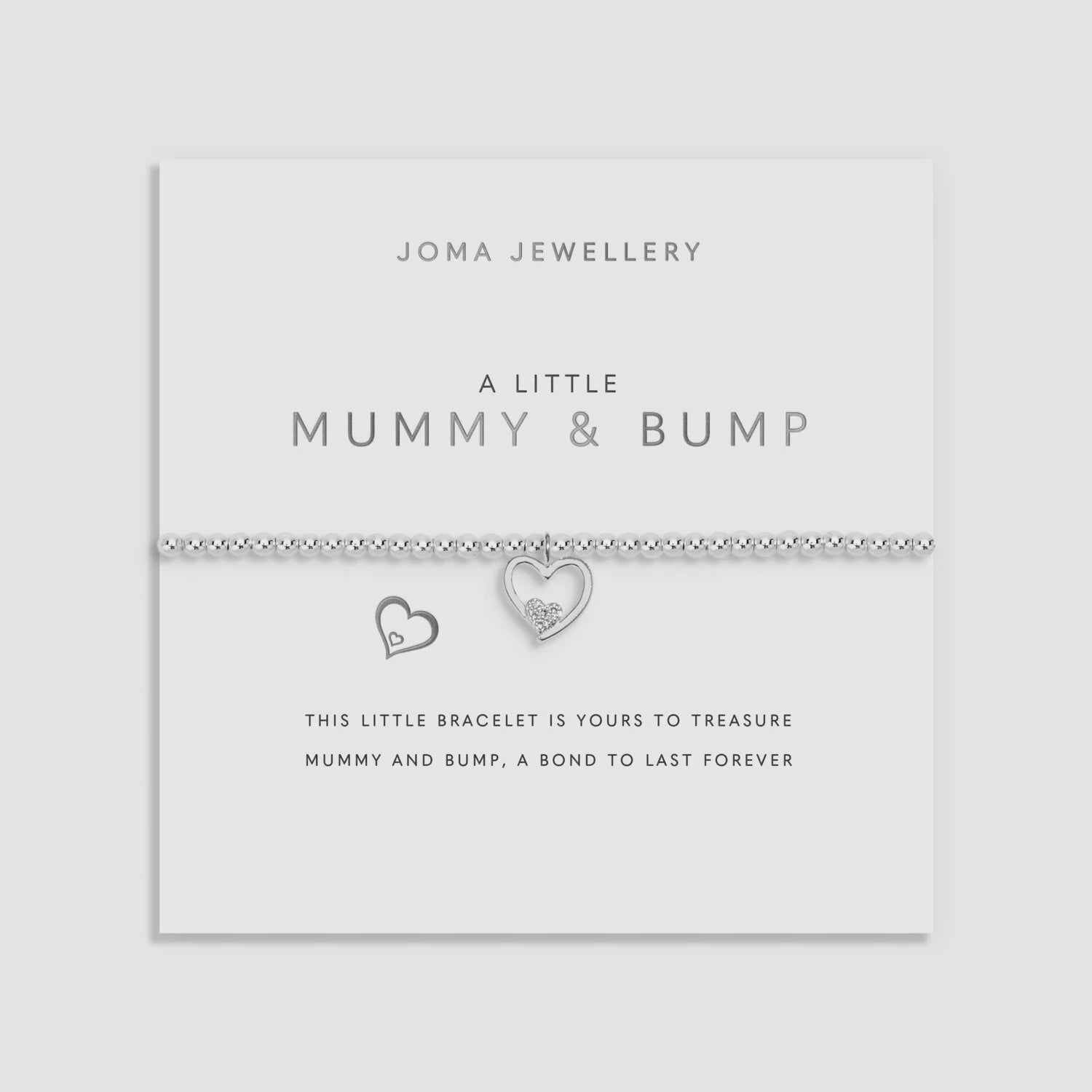 Joma A Little 'Mummy And Bump' Bracelet in Silver Plating 9514