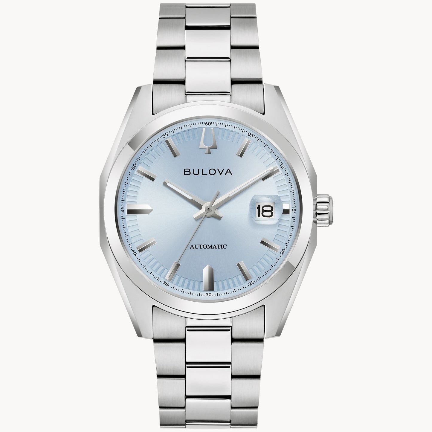 Bulova S/S Light Blue Dial Watch 96B469