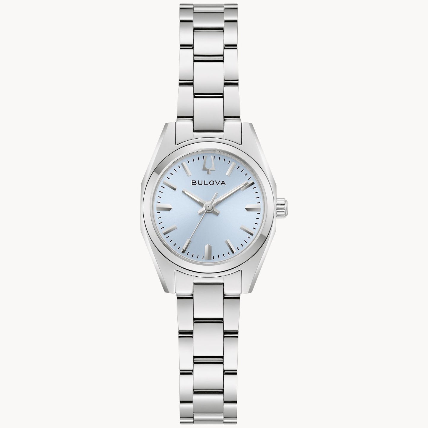 Bulova S/S Ladies Light Blue Dial Watch 96L345