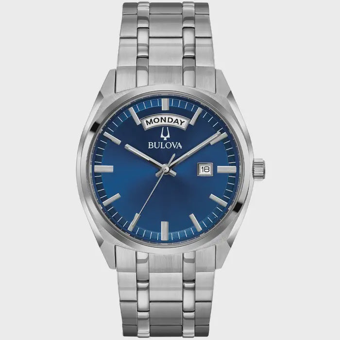 Bulova Surveyor S/S Watch Blue Dial 96C125