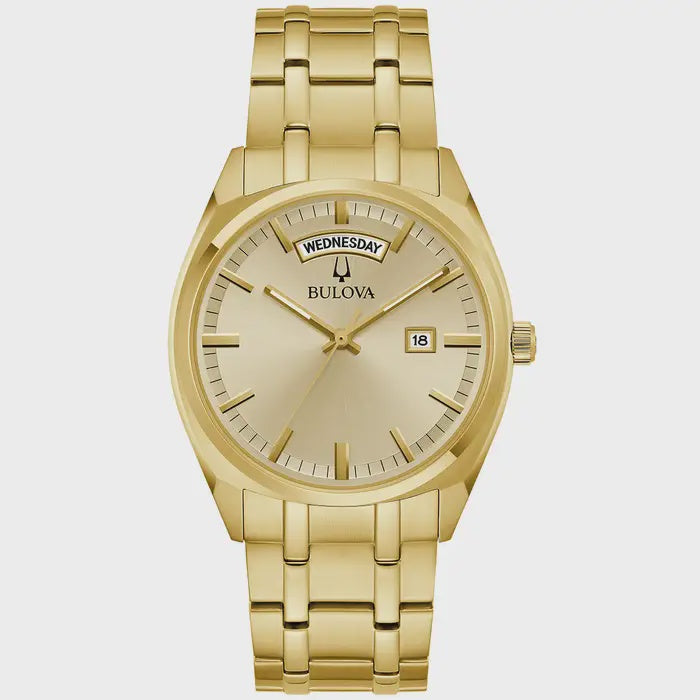 Bulova Surveyor Gold Tone Watch 97C115