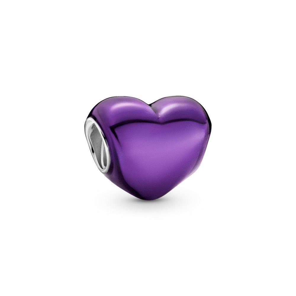 PANDORA Metallic Purple Heart Charm 799291C01