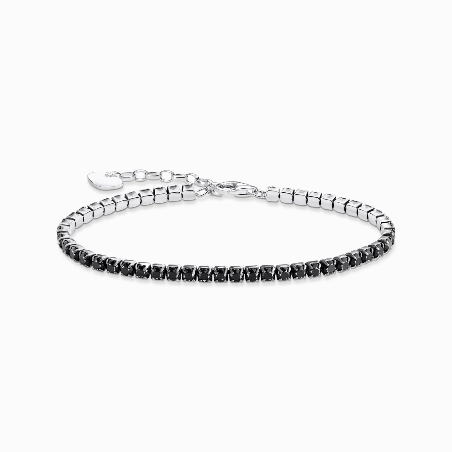 Thomas Sabo Silver Tennis Bracelet with Black CZ A2167-643-11-L19v