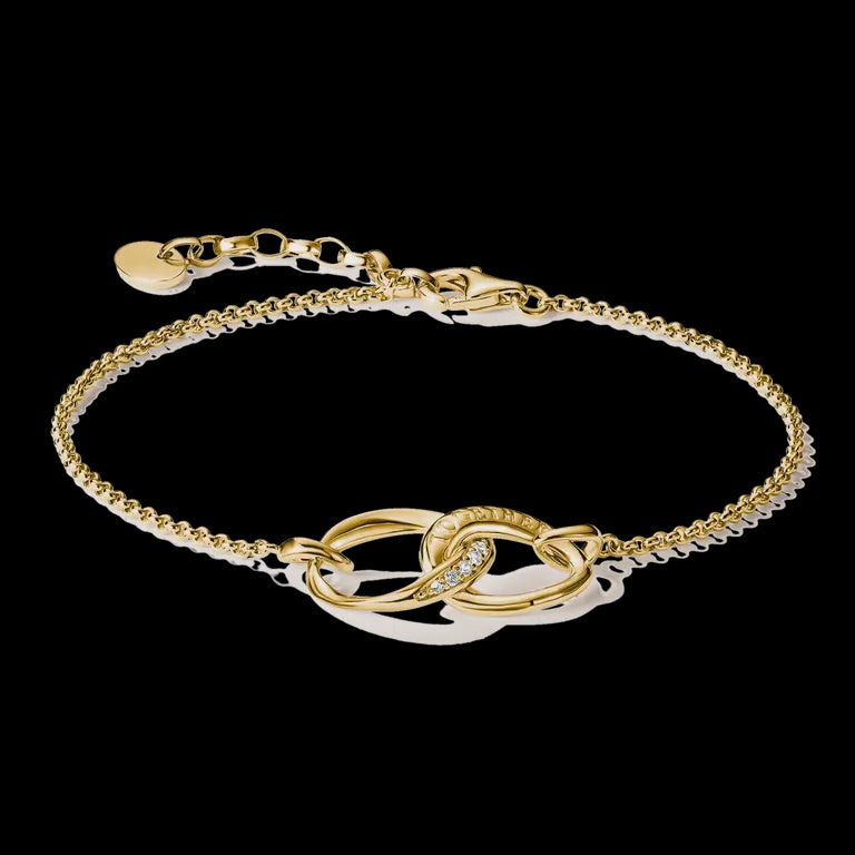 Thomas Sabo Bracelet Together with white zirconia 18k gold plated A2233-M01-14
