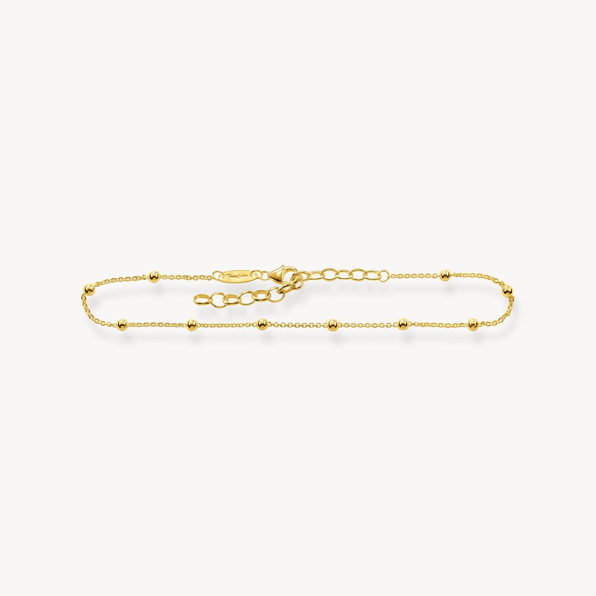 Thomas Sabo Gold Plated Anklet with beads AK0002-413-39