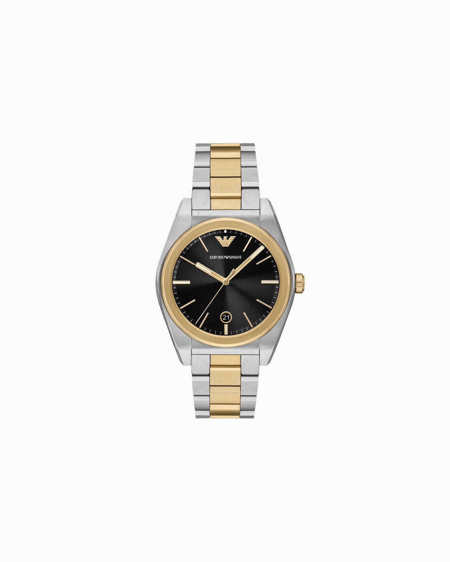 Armani 2 Tone Black Dial Watch AR11715