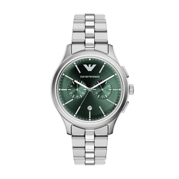 Emporio Armani Stainless Steel Green Dial Watch AR11746