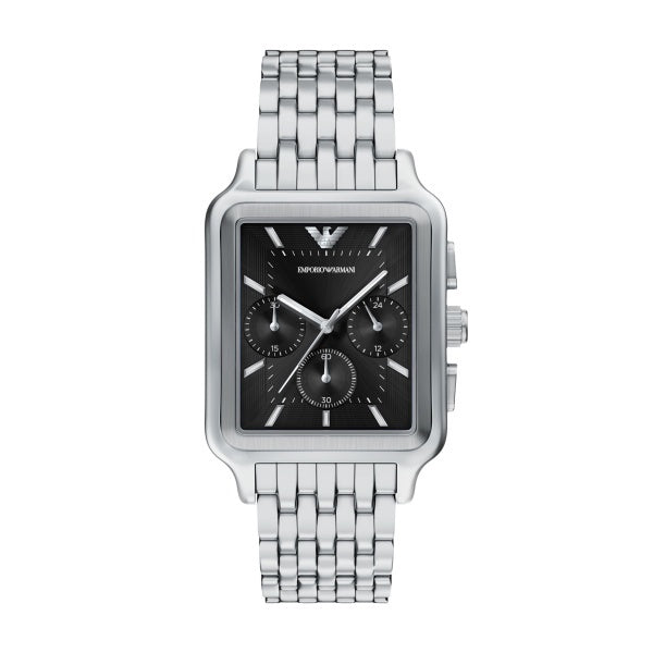 Emporio Armani Stainless Steel Black Dial Watch AR11751