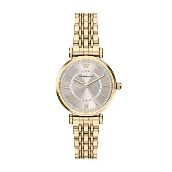 Emporio Armani Gianni T-Bar Gold Tone Watch AR11766