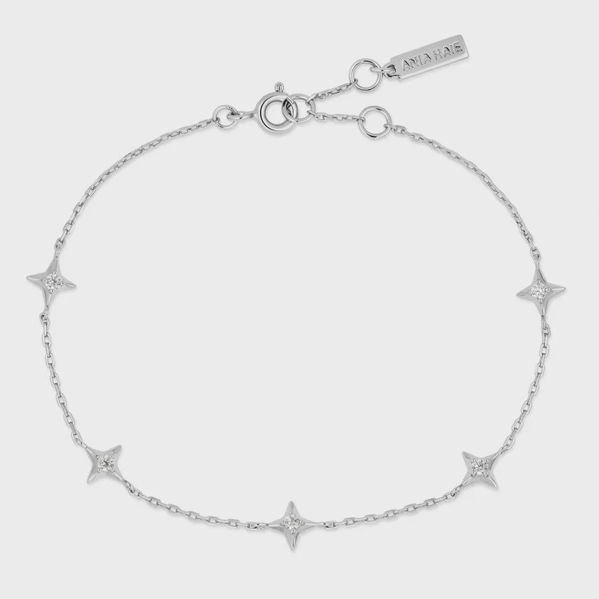 Ania Haie Silver Stars Station Bracelet B061-02H