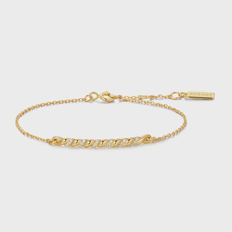 Ania Haie Gold plated Twisted Bar Bracelet B072-02G