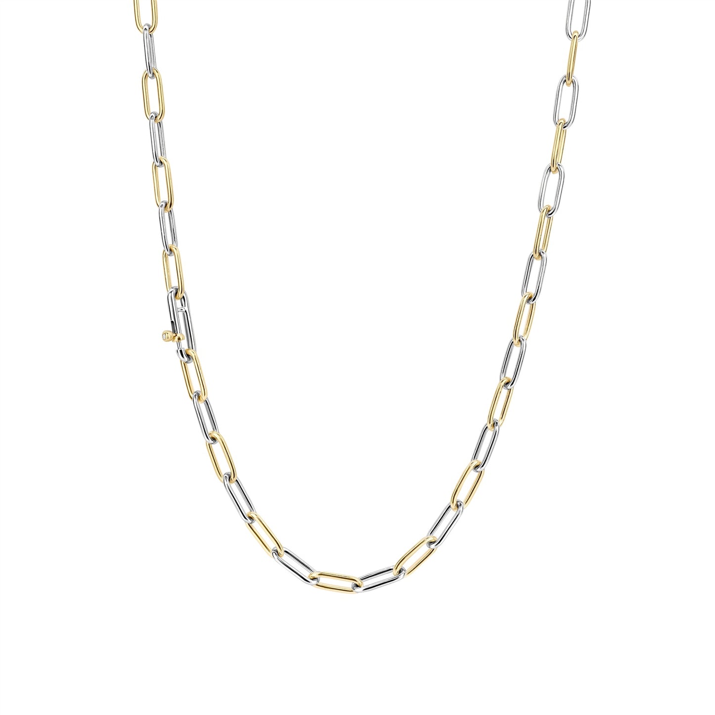 Ti Sento Two Tone Paper Link Necklace 3947BI/48