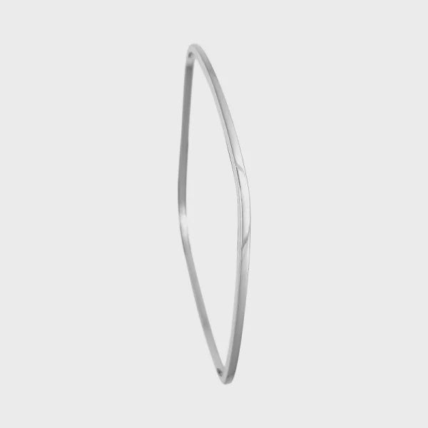 Lumi Sterling Silver Square Bangle