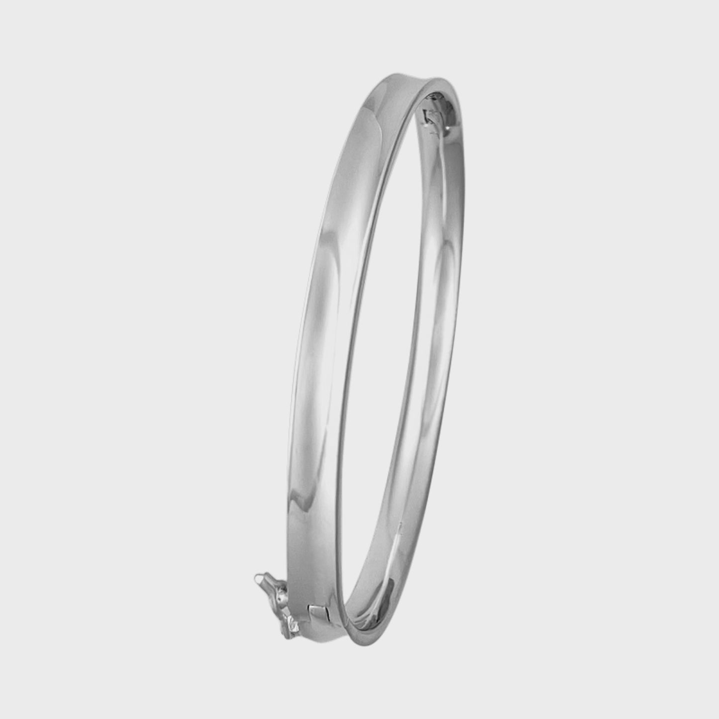 Silver Hinged Hub Bangle BA462SM