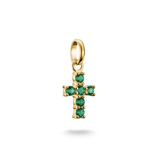 Thomas Sabo Charm Pendant cross green CC1206-M01-6