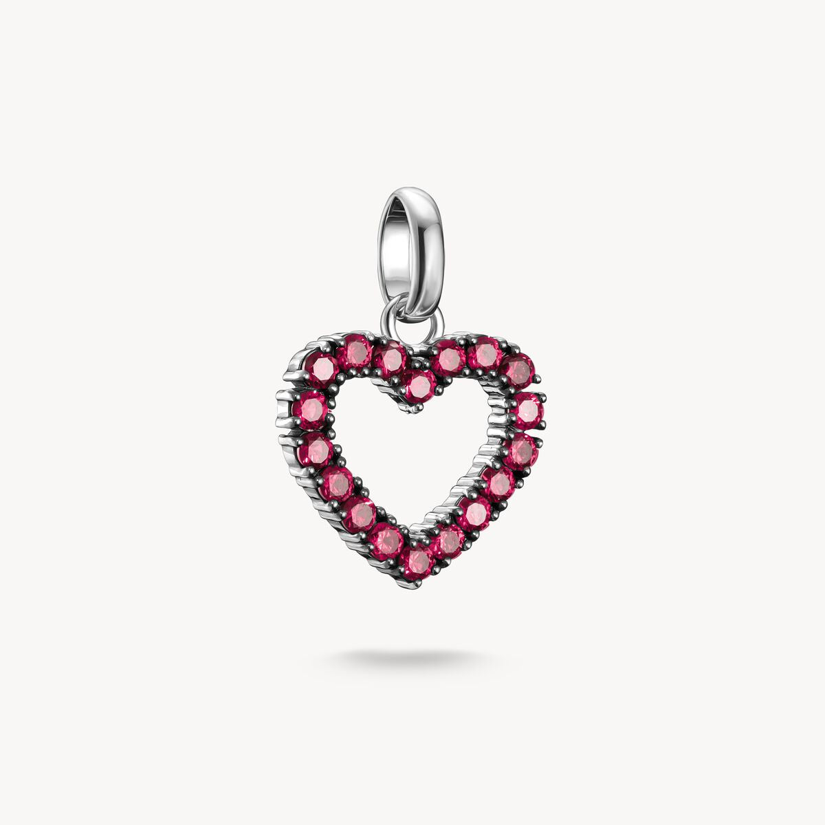 Thomas Sabo Charm Pendant Heart with Red stones Connect Silver CC1237-639-10