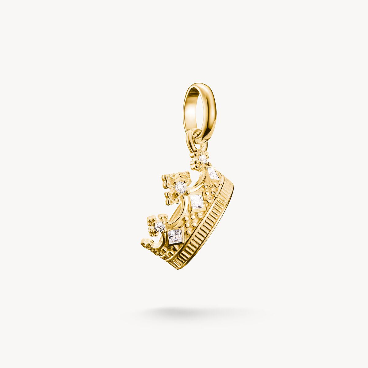 Thomas Sabo Charm Pendant Crown with stones Connect Gold Plated CC1247-414-14