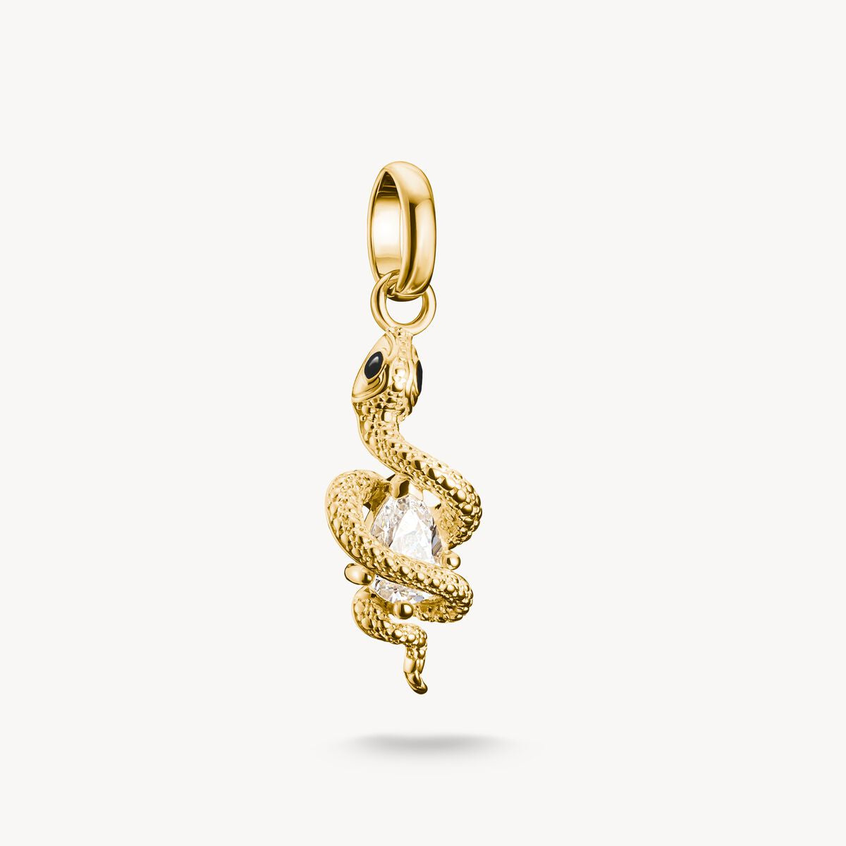 Thomas Sabo Charm Pendant snake with stone Connect Gold Plated CC1264-565-14