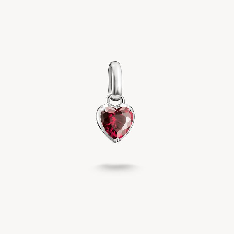Thomas Sabo Silver Charm Pendant Heart Birthstone July Connect CC1335-051-10