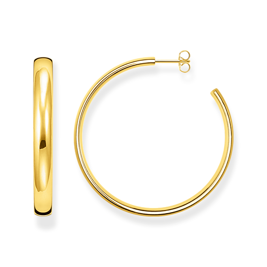 Thomas Sabo Gold Plated Chunky Hoop Earrings CR641-413-39